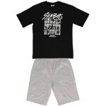 Pyjashort 'k - pop demon hunters' manches courtes en coton noir
