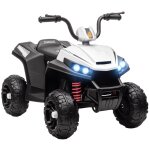 Quad lectrique enfant 2 moteurs 12v 5 km / h max. marche av ar nombreux effets blanc