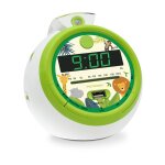 Radio - r�veil fm usb projection avec alarme vert