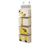 Rangement mural girafe jaune