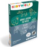 Recharge kidydraw mini 60 cartes animaux et oc�ans & pirates bleu - animaux autour du monde