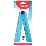 R�gle pliable 15 et 30 cm bleu