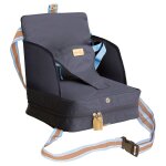 R�hausseur de chaise pour b�b� avec coussin gonflable bleu marine