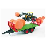 Remorque de transport de balles avec 8 balles rondes multicolore