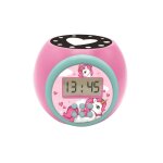 R�veil projecteur licorne avec fonction alarme, veilleuse avec minuterie multicolore