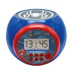 R�veil projecteur spiderman marvel, fonction alarme , veilleuse avec minuterie, � piles bleu