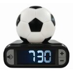 R�veil avec veilleuse ballon de football en 3d multicolore