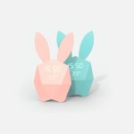 R�veil & veilleuse cutie clock - aimant�, nomade turquoise - mob rose