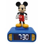 R�veil avec veilleuse lumineuse mickey en 3d bleu
