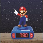 Rveil avec veilleuse super mario 3d - choix 6 alarmes, 6 effets sonores multicolore