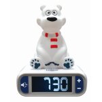 Rveil avec veilleuse ours polaire en 3d multicolore