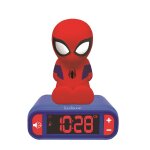 Rveil avec veilleuse spiderman 3d multicolore