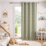 Rideau 100% coton vichy lourmarin green