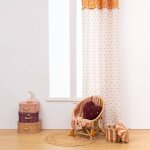 Rideau enfant orange / blanc