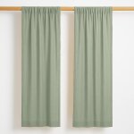 Rideaux en gaze de coton bio vert vert