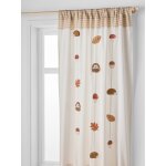 Rideau guirlande tube tamisant h�risson beige