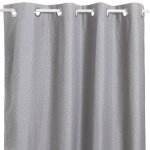 Rideau occultant � oeillets motif triangles gris clair