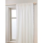 Rideau tamisant en gaze de coton feston �cru