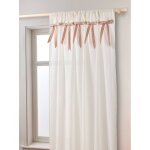 Rideau tube tamisant en gaze de coton �cru