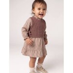 Robe 2 en 1 b�b� fille manches longues chocolat