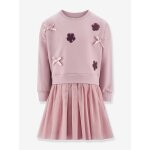Robe 2 en 1 avec fleurs en relief fille happy girls rose nude