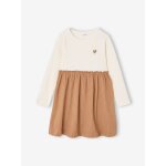 Robe 2 en 1 manches longues fille camel