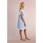 Robe babydoll ray�e bleu clair