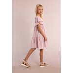 Robe babydoll ray�e rose