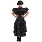 Robe de bal noire mercredi addams noir
