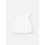 Robe en batista brode et tulle blanc