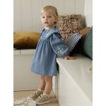 Robe bb en denim brod stone