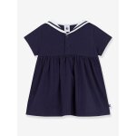 Robe b�b� fille col marin manches courtes marine