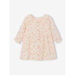 Robe b�b� fille en gaze de coton �cru