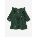 Robe b�b� fille gaze vert