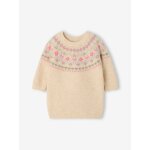 Robe b�b� fille manches longues vanille