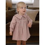 Robe bb en flanelle vichy terracotta