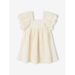 Robe b�b� en gaze de coton �cru