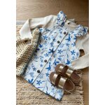 Robe b�b� en jean �crue oc�an d'amour ecru