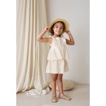 Robe b�b� en popeline po�sie d'�t� vanille