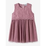Robe b�b� sans manches en tulle avec broderie name it mauve