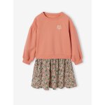 Robe bi - matière fille corail Robe bi - matière fille corail