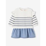 Robe bi - matire raye bb fille stone