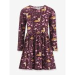 Robe avec biches et fleurs fille happy girls bordeaux