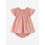 Robe et bloomer b�b� fille coton blush