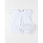 Robe avec bloomer broderie anglaise blanc