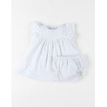 Robe avec bloomer mousseline de coton blanc