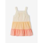 Robe � bretelles colorblock b�b� p�che