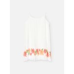 Robe  bretelles avec imprim floral blanc