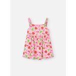 Robe À bretelles avec imprimé fruits rose Robe À bretelles avec imprimé fruits rose