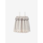 Robe brode bb  bretelles beige clair ray